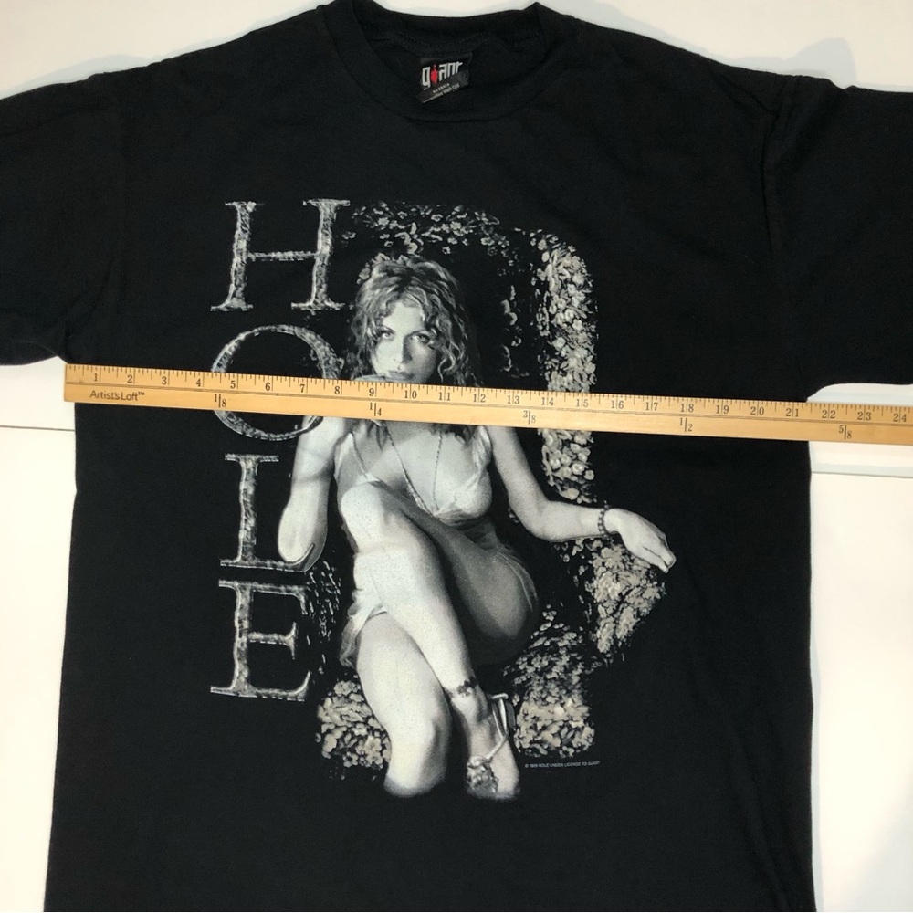 Hole vintage 1999 rare concert t shirt Courtney Love on the front size large - Picture 10 of 16
